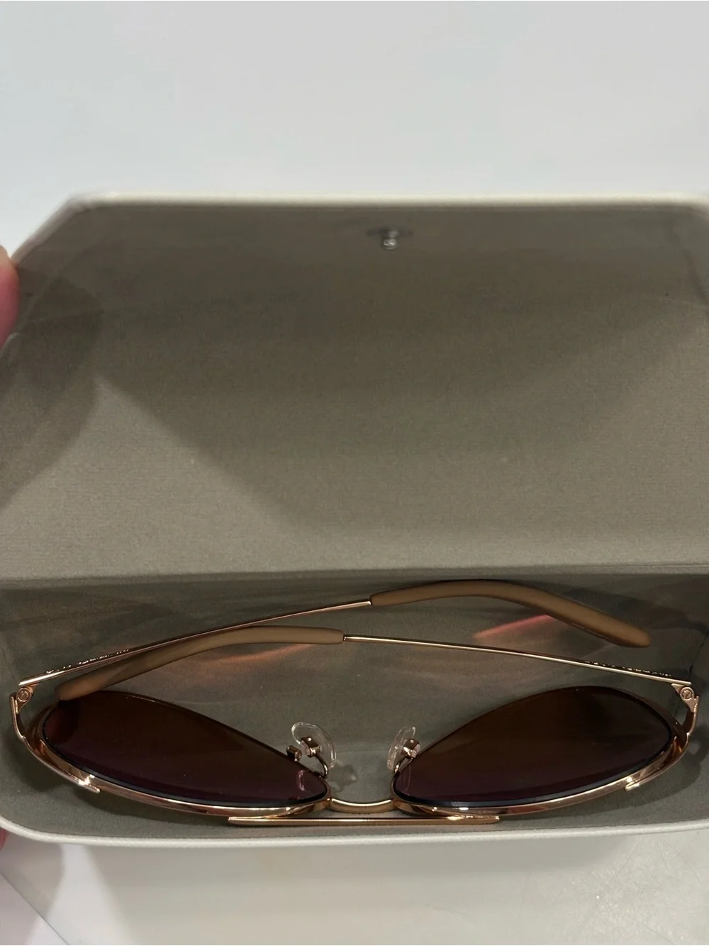 Michael Kors Women’s Rose Gold Frame Sunglasses with Brown Lenses